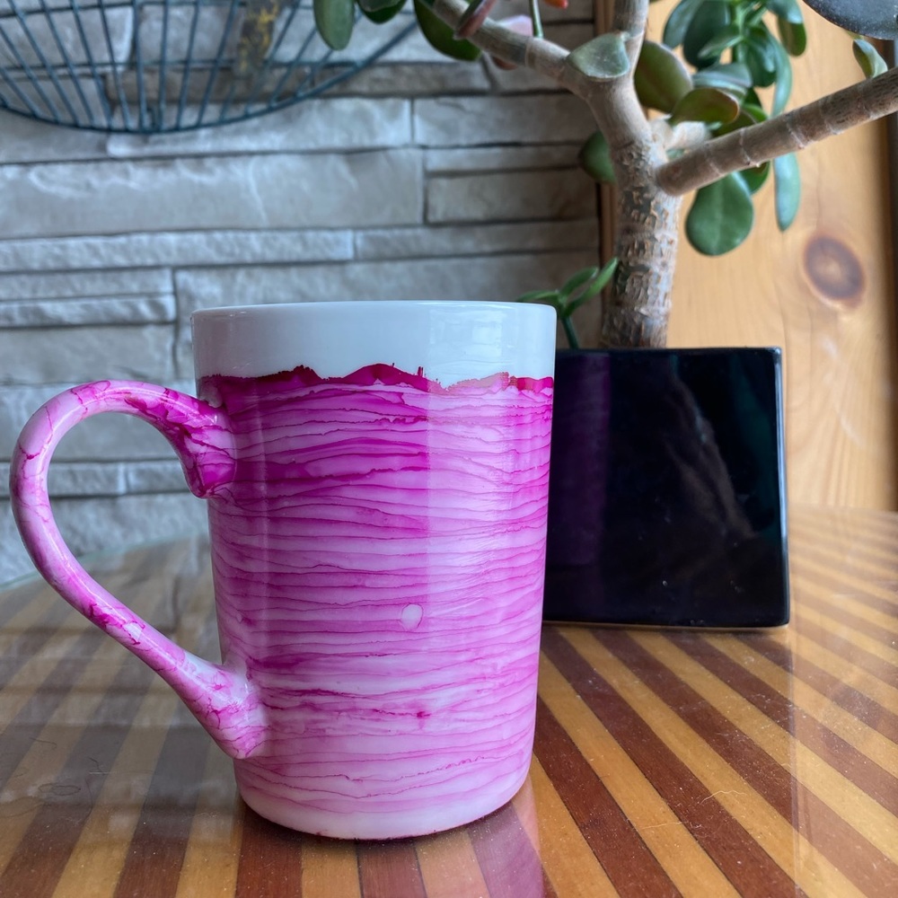 {SOLD} Hand painted alcohol ink mug